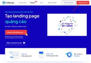 dang ky tai khoan moi de su dung ladipage mien tay media