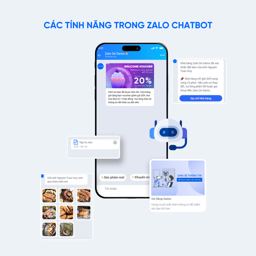 Tính năng chatbot cơ bản trên Zalo OA - Miền Tây Media